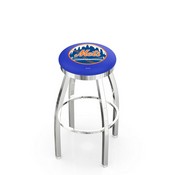 L8C2C New York Mets Swivel Stool with Chrome Finish by HBS, AGS-L8C2C25MLBNYM