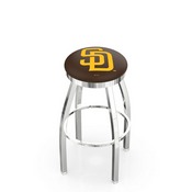 L8C2C San Diego Padres Swivel Stool with Chrome Finish by HBS, AGS-L8C2C25MLBSDP