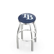 L8C2C Tampa Bay Rays Swivel Stool with Chrome Finish by HBS, AGS-L8C2C25MLBTam