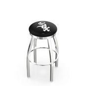 L8C2C Chicago White Sox Swivel Stool with Chrome Finish by HBS, AGS-L8C2C25MLBWSx