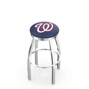 L8C2C Washington Nationals Swivel Stool with Chrome Finish by HBS, AGS-L8C2C25MLBWas