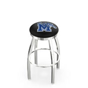 L8C2C - Chrome Memphis Swivel Bar Stool with Accent Ring by Holland Bar Stool Company