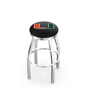 L8C2C - Chrome Miami (FL) Swivel Stool with Accent Ring by the Holland Bar Stool Company, AGS-L8C2C25Mia-FL