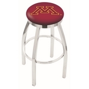 L8C2C - Chrome Minnesota Swivel Bar Stool with Accent Ring by Holland Bar Stool Company
