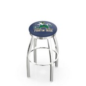 L8C2C - Chrome Notre Dame (Leprechaun) Swivel Bar Stool with Accent Ring by Holland Bar Stool Company