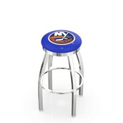 L8C2C - Chrome New York Islanders Swivel Bar Stool with Accent Ring by Holland Bar Stool Company