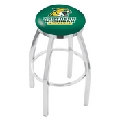 L8C2C - Chrome Northern Michigan Swivel Bar Stool with Accent Ring by Holland Bar Stool Company
