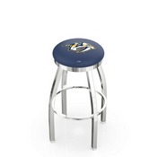 L8C2C - Chrome Nashville Predators Swivel Bar Stool with Accent Ring by Holland Bar Stool Company
