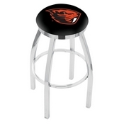 L8C2C - Chrome Oregon State Swivel Bar Stool with Accent Ring by Holland Bar Stool Company