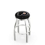 L8C2C - Chrome Philadelphia Flyers Swivel Bar Stool with Accent Ring by Holland Bar Stool Company