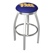 L8C2C - Chrome Pitt Swivel Bar Stool with Accent Ring by Holland Bar Stool Company