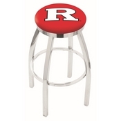 L8C2C - Chrome Rutgers Swivel Bar Stool with Accent Ring by Holland Bar Stool Company