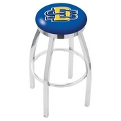 L8C2C - Chrome South Dakota State Swivel Bar Stool with Accent Ring by Holland Bar Stool Company
