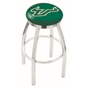 L8C2C - Chrome South Florida Swivel Bar Stool with Accent Ring by Holland Bar Stool Company
