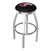 L8C2C - Chrome Southern Illinois Swivel Bar Stool with Accent Ring by Holland Bar Stool Company