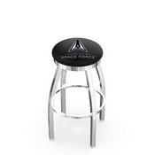 L8C2C U.S. Space Force Swivel Stool with Chrome Finish by Holland Bar Stool, AGS-L8C2C25SpaFor