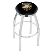 L8C2C - Chrome US Military Academy (ARMY) Swivel Bar Stool with Accent Ring by Holland Bar Stool Company