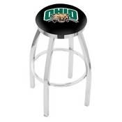 L8C2C - Chrome Ohio University Swivel Bar Stool with Accent Ring by Holland Bar Stool Company