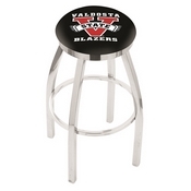 L8C2C - Chrome Valdosta State Swivel Bar Stool with Accent Ring by Holland Bar Stool Company