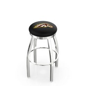 L8C2C - Chrome Western Michigan Swivel Bar Stool with Accent Ring by Holland Bar Stool Company