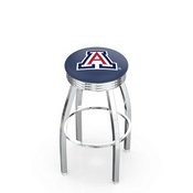L8C3C - Chrome Arizona Swivel Bar Stool with 2.5" Ribbed Accent Ring by Holland Bar Stool Company, L8C3CArizUn
