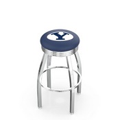 L8C3C - Chrome Brigham Young Swivel Bar Stool with 2.5