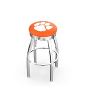 L8C3C - Chrome Clemson Swivel Bar Stool with 2.5