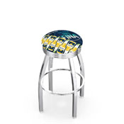 L8C3C Corona (LimePtrn) Swivel Stool with Chrome Finish by Holland Bar Stool Co.