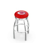 L8C3C Cincinnati Reds Swivel Stool with Chrome Finish by HBS, AGS-L8C3C25MLBCin