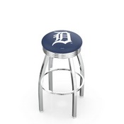L8C3C Detroit Tigers Swivel Stool with Chrome Finish by HBS, AGS-L8C3C25MLBDet