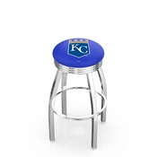L8C3C Kansas City Royals Swivel Stool with Chrome Finish by HBS, AGS-L8C3C25MLBKan