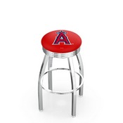 L8C3C Los Angeles Angels Swivel Stool with Chrome Finish by HBS, AGS-L8C3C25MLBLAA