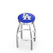 L8C3C Los Angeles Dodgers Swivel Stool with Chrome Finish by HBS, AGS-L8C3C25MLBLAD