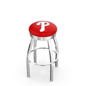 L8C3C Philadelphia Phillies Swivel Stool with Chrome Finish by HBS, AGS-L8C3C25MLBPhi