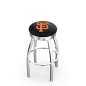 L8C3C San Francisco Giants Swivel Stool with Chrome Finish by HBS, AGS-L8C3C25MLBSFG