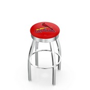 L8C3C St. Louis Cardinals Swivel Stool with Chrome Finish by HBS, AGS-L8C3C25MLBStL