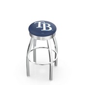 L8C3C Tampa Bay Rays Swivel Stool with Chrome Finish by HBS, AGS-L8C3C25MLBTam