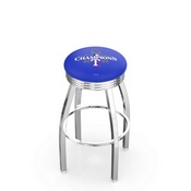 L8C3C Texas Rangers - 2023 World Series Champions Swivel Stool with Chrome Finish by HBS, AGS-L8C3C25MLBTexWS23