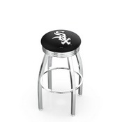 L8C3C Chicago White Sox Swivel Stool with Chrome Finish by HBS, AGS-L8C3C25MLBWSx