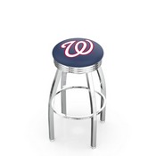 L8C3C Washington Nationals Swivel Stool with Chrome Finish by HBS, AGS-L8C3C25MLBWas