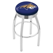 L8C3C - Chrome Montana State Swivel Bar Stool with 2.5 Ribbed Accent Ring by Holland Bar Stool Company