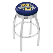 L8C3C - Chrome Marquette Swivel Bar Stool with 2.5 Ribbed Accent Ring by Holland Bar Stool Company