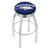 L8C3C - Chrome Nevada Swivel Bar Stool with 2.5 Ribbed Accent Ring by Holland Bar Stool Company