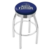 L8C3C - Chrome North Florida Swivel Bar Stool with 2.5 Ribbed Accent Ring by Holland Bar Stool Company