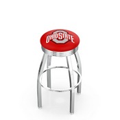 L8C3C - Chrome Ohio State Swivel Bar Stool with 2.5