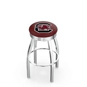 L8C3C - Chrome South Carolina Swivel Bar Stool with 2.5 Ribbed Accent Ring by Holland Bar Stool Company