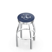 L8C3C - Chrome US Naval Academy (NAVY) Swivel Bar Stool with 2.5