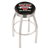 L8C3C - Chrome Valdosta State Swivel Bar Stool with 2.5 Ribbed Accent Ring by Holland Bar Stool Company