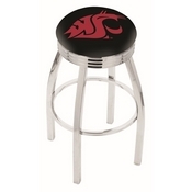 L8C3C - Chrome Washington State Swivel Bar Stool with 2.5 Ribbed Accent Ring by Holland Bar Stool Company
