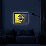 Boston Bruins Backlit LED Sign by Holland Bar Stool Company, AGS-LBLedA-A4BosBru